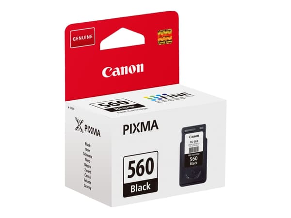 Canon PG-560 - 7.5 ml - svart - original - blister med sikkerhet - blekkpatron - for PIXMA TS5350, TS5351, TS5352, TS5353, TS7450, TS7451