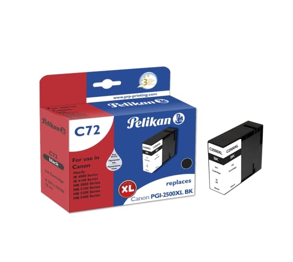 Pelikan C72 Black, Høyt (XL) utbytte, 2500 sider, 1 stykker, Enkeltpakke