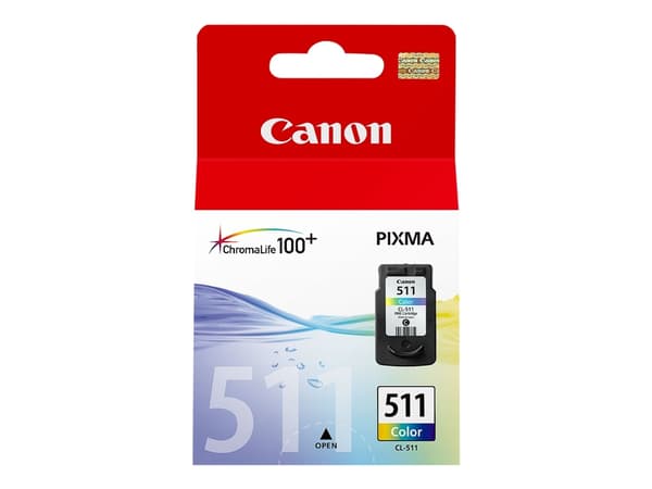 Canon CL-511 - Farge (cyan, magenta, gul) - original - blister - blekkbeholder - for PIXMA MP230, MP237, MP252, MP258, MP272, MP280, MP282, MP495, MP