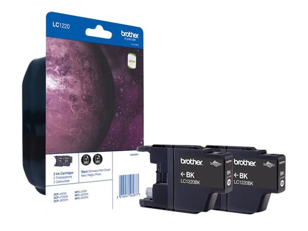 Brother LC1220BKBP2DR, 300 sivua, 2 kpl, Kaksoispakkaus