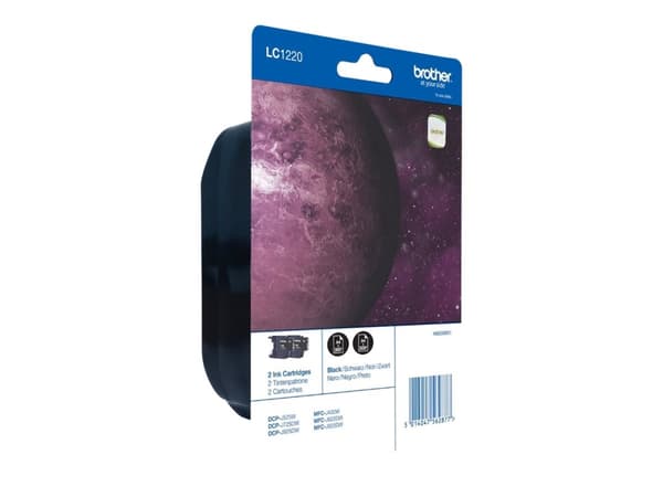 Brother LC1220BKBP2DR, 300 sivua, 2 kpl, Kaksoispakkaus