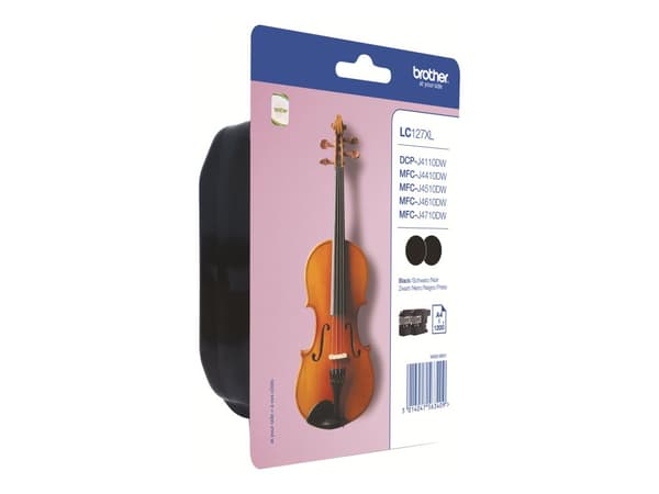 Brother LC127XLBK Twin-Pack - 2-pack - svart - original - blister med sikkerhet - blekkpatron - for Brother DCP-J4110DW, MFC-J4410DW, MFC-J4510DW, MF
