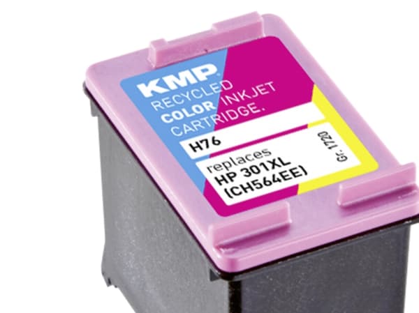 KMP H76 - 6 ml - farge (cyan, magenta, gul) - kompatibel - blekkpatron (alternativ for: HP 301XL, HP CH564EE) - for HP DeskJet 1000, 1010, 1050 AiO,