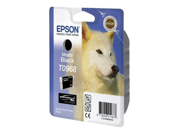Epson T0968 - 11.4 ml - matt svart - original - blister - blekkpatron - for Stylus Photo R2880