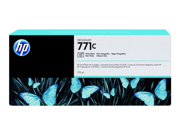 HP 771C - 775 ml - foto-svart - original - bläckpatron - för DesignJet Z6200, Z6600, Z6610, Z6800, Z6810