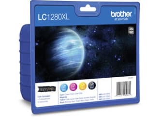 Brother LC1280XLVALBP - 4-pack - svart, gul, cyan, magenta - original - blekkpatron - for Brother MFC-J5910DW, MFC-J6510DW, MFC-J6710DW, MFC-J6910DW