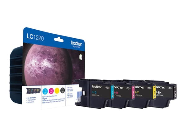 Brother LC1220VALBP - 4-pack - svart, gul, cyan, magenta - original - blister - blekkpatron - for Brother DCP-J525, DCP-J725, DCP-J925, MFC-J430, MFC