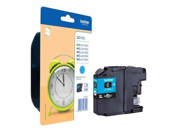 Brother LC125XLC - Super High Yield - cyan - original - blekkpatron - for Brother DCP-J4110, MFC-J4410, J4510, J4610, J4710, J6520, J6720, J6920