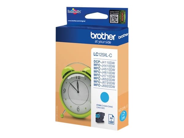 Brother LC125XLC - Super High Yield - cyan - original - blekkpatron - for Brother DCP-J4110, MFC-J4410, J4510, J4610, J4710, J6520, J6720, J6920