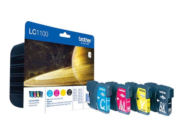 Brother LC1100 Value Pack - 4-pack - svart, gul, cyan, magenta - original - bläckpatron - för Brother DCP-185, DCP-385, DCP-6690, MFC-490, MFC-5490,