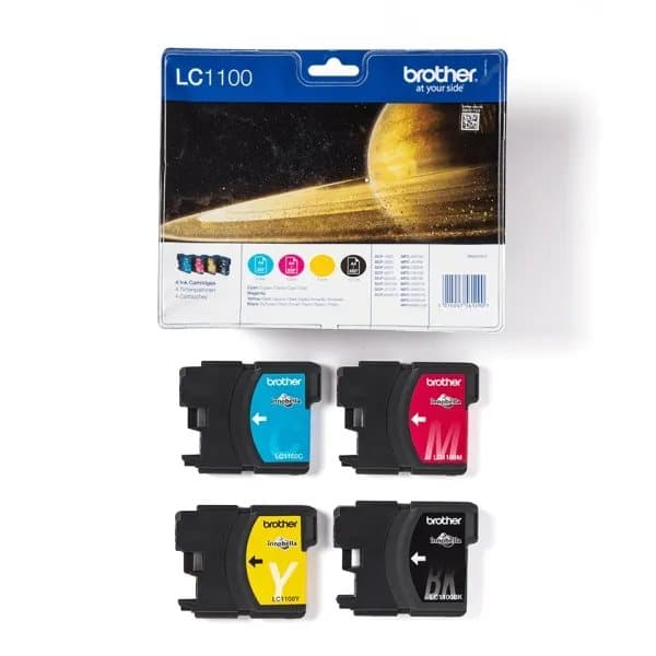 Brother LC1100 Value Pack - 4-pack - svart, gul, cyan, magenta - original - bläckpatron - för Brother DCP-185, DCP-385, DCP-6690, MFC-490, MFC-5490,