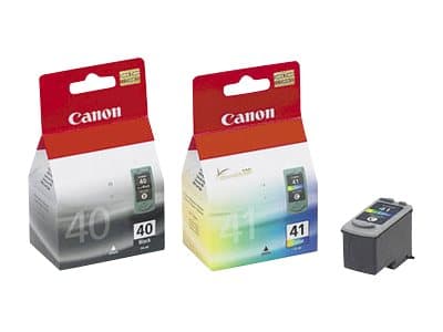 Canon PG-40 / CL-41 Multi Pack - 2-pack - svart, färg (cyan, magenta, gul) - original - bläcktank - för PIXMA iP1800, iP1900, iP2500, iP2600, MP140,