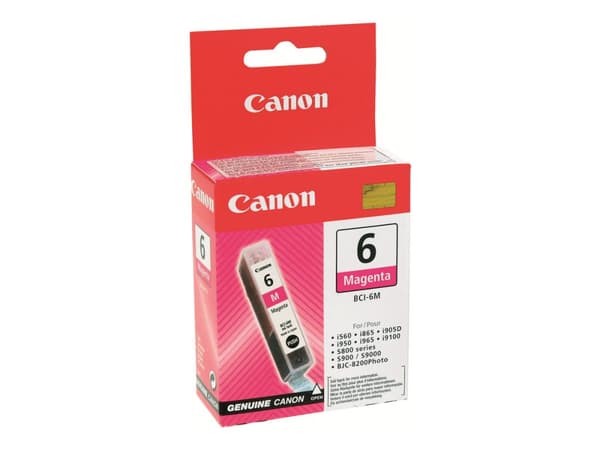 Canon BCI-6M - Magenta - original - blekkbeholder - for i96X, 990, 99XX; PIXMA IP3000, IP4000, iP5000, iP6000, iP8500, MP750, MP760, MP780; S830