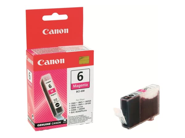 Canon BCI-6M - Magenta - original - blekkbeholder - for i96X, 990, 99XX; PIXMA IP3000, IP4000, iP5000, iP6000, iP8500, MP750, MP760, MP780; S830