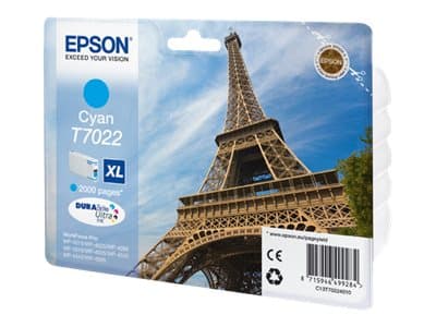 Epson Eiffel Tower WP4000-/4500-sarjojen mustepatruuna XL syaani 2k, 21,3 ml, 1 kpl