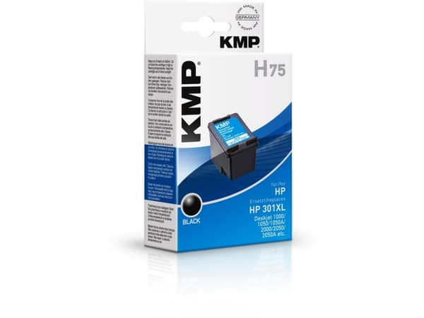 KMP H75 - 8 ml - svart - kompatibel - blekkpatron (alternativ for: HP 301XL, HP CH563EE) - for HP DeskJet 1000, 1010, 1050 AiO, 1050A AiO, 1510 AiO,