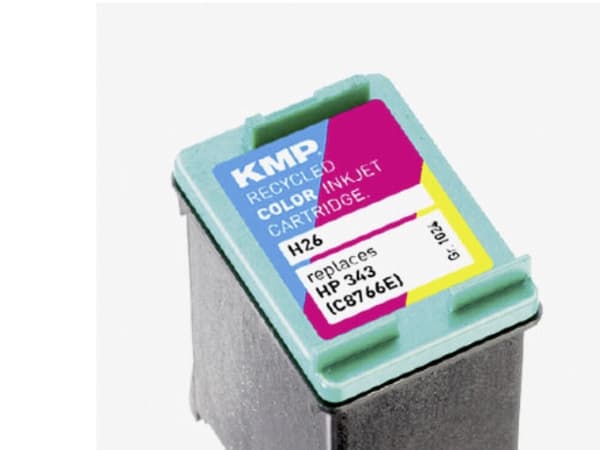 KMP H26 - 14 ml - XXL-størrelse - farge (cyan, magenta, gul) - kompatibel - blekkpatron (alternativ for: HP 343, HP C8766EE) - for HP Deskjet 460, 59