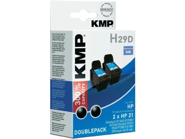 KMP H29D, Sort, Pigmentbasert blekk, 2 stykker, Multipakke