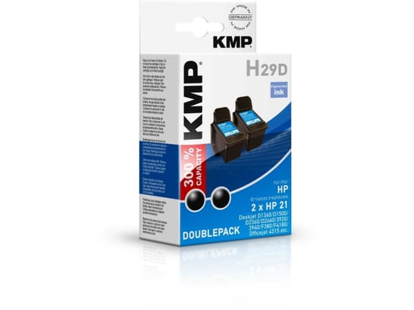 KMP H29D, Sort, Pigmentbasert blekk, 2 stykker, Multipakke