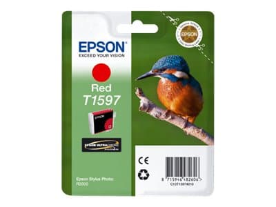 Epson T1597 punainen, Väriainepohjainen muste, 17 ml, 1200 sivua, 1 kpl