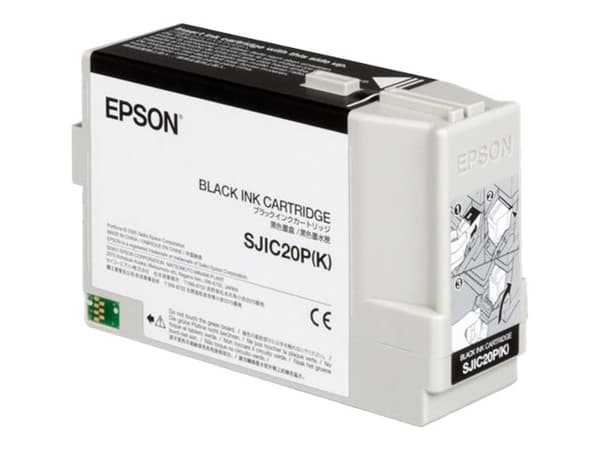 Epson SJIC20P(K) - Svart - original - blekkpatron - for TM C3400BK
