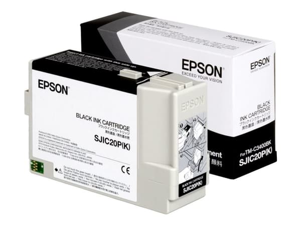 Epson SJIC20P(K) - Svart - original - blekkpatron - for TM C3400BK