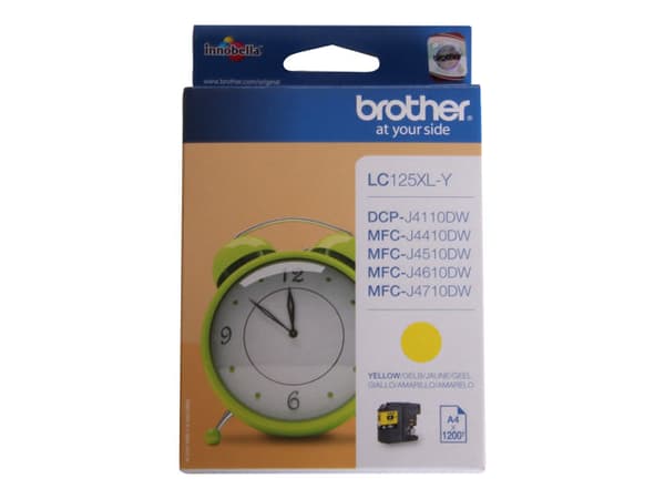 Brother LC125XLY - Super High Yield - gul - original - blekkpatron - for Brother DCP-J4110, MFC-J4410, J4510, J4610, J4710, J6520, J6720, J6920