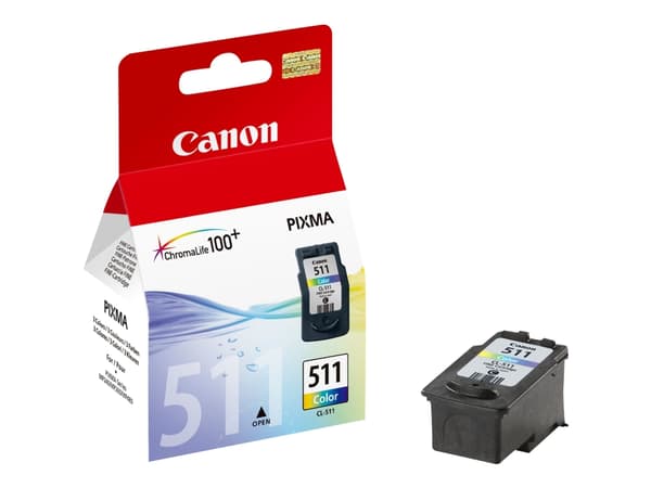 Canon CL-511 - Farge (cyan, magenta, gul) - original - blister - blekkpatron - for PIXMA MP230, MP237, MP252, MP258, MP272, MP280, MP282, MP495, MP49