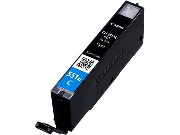 Canon CLI-551C XL - 11 ml - Lång livslängd - cyan - original - bläcktank - för PIXMA iP8750, iX6850, MG5550, MG5650, MG5655, MG6450, MG6650, MG7150,