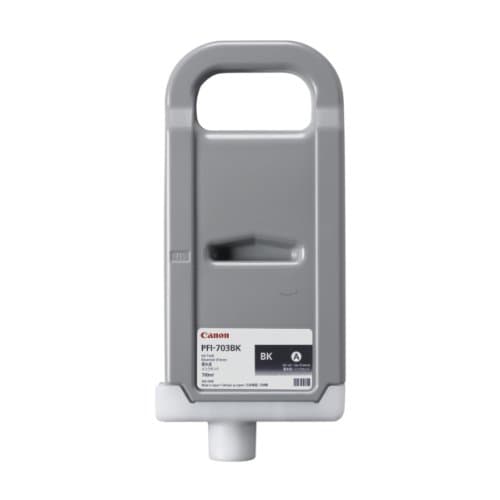 Canon PFI-703 BK - 700 ml - svart - original - blekkbeholder (en pakke 3) - for imagePROGRAF iPF810, iPF815, iPF820, iPF825