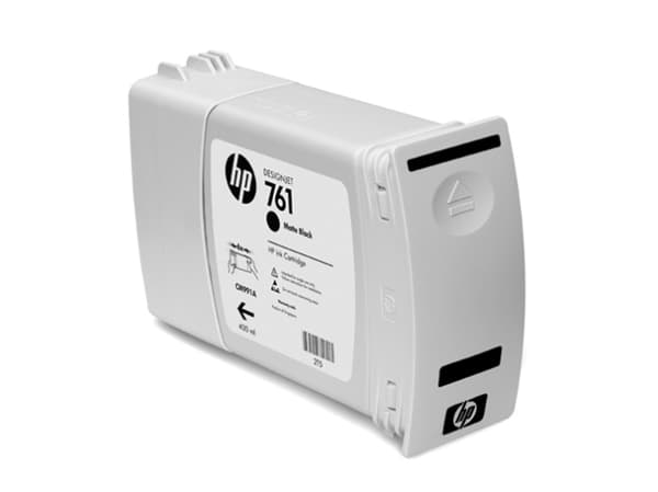HP 761, mattamusta Designjet-mustekasetti, 400 ml, Väriainepohjainen muste, Väriainepohjainen muste, 400 ml, 1 kpl