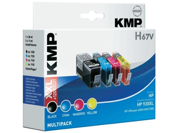 KMP H67V, Väriainepohjainen muste, Väripohjainen muste, 4 kpl, Monipakkaus