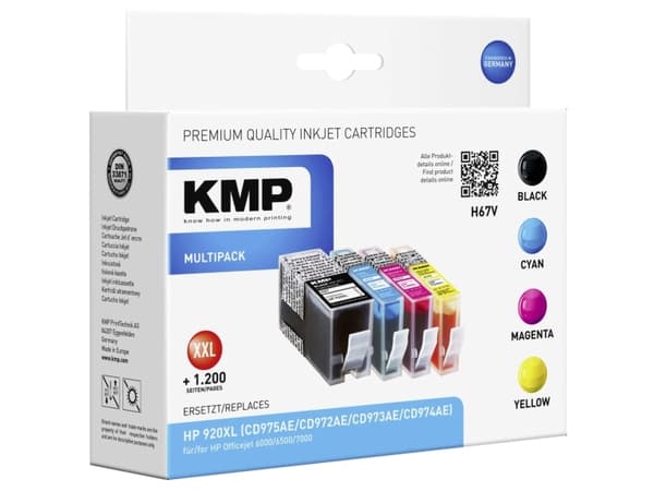 KMP H67V, Väriainepohjainen muste, Väripohjainen muste, 4 kpl, Monipakkaus