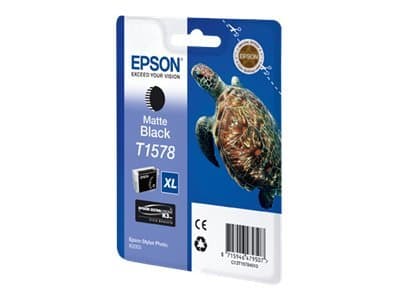 Epson T1578 - 25.9 ml - matt svart - original - blister - blekkpatron - for Stylus Photo R3000