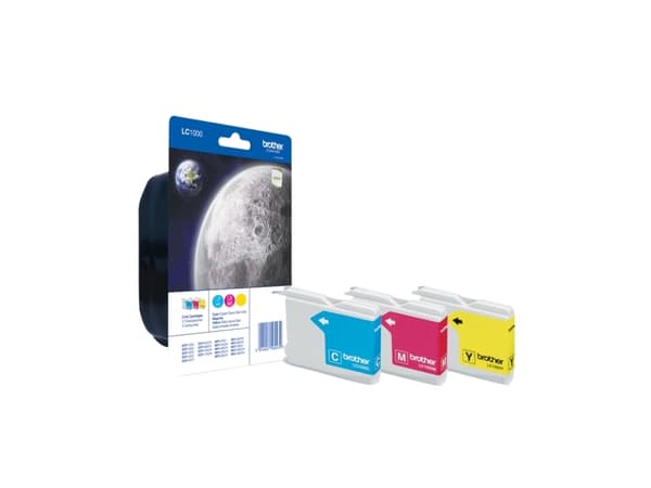 Brother LC1000 RainbowPack - 3-pack - gul, cyan, magenta - original - blekkpatron - for Brother DCP-330, 350, 353, 560, 750, 770, MFC-3360, 465, 5460