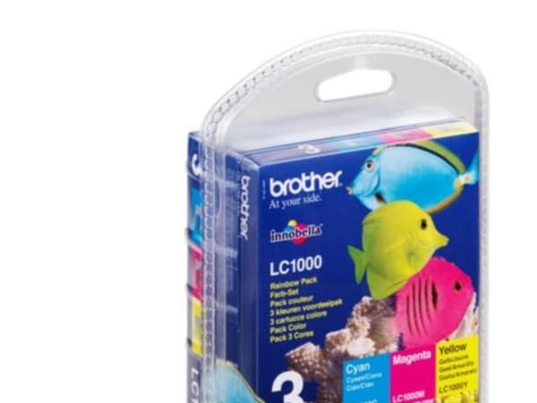 Brother LC1000 RainbowPack - 3-pack - gul, cyan, magenta - original - blekkpatron - for Brother DCP-330, 350, 353, 560, 750, 770, MFC-3360, 465, 5460
