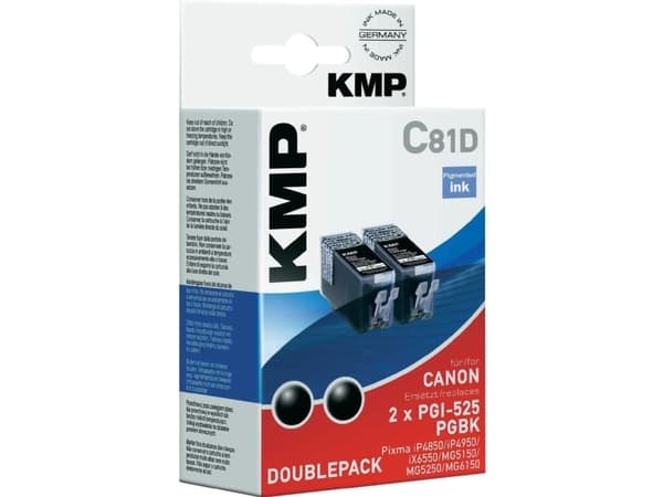 KMP C81D, Väriainepohjainen muste, Monipakkaus, Canon Pixma IP 4850, IP 4950, IX 6550, MG 5240, MG 5250, MG 5340, MG 5350, MG 6150, MG 6250, MG..., 2