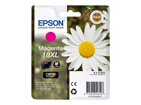 Epson Daisy Claria Home -musteet, Korkea (XL) värintuotto, Väriainepohjainen muste, 1 kpl