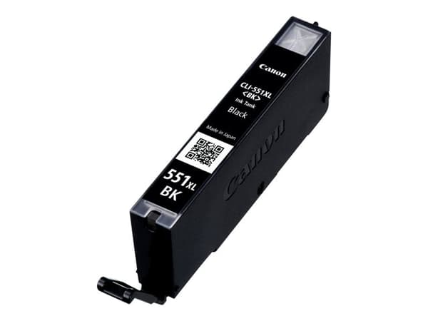 Canon CLI-551BK XL - Høy ytelse - svart - original - blekkbeholder - for PIXMA iP8750, iX6850, MG5550, MG5650, MG5655, MG6450, MG6650, MG7150, MG7550