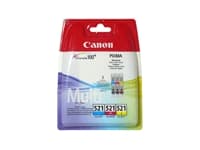 Canon CLI-521 Multipack - 3-pack - 9 ml - gul, cyan, magenta - original - blekkbeholder - for PIXMA iP3600, iP4700, MP540, MP550, MP560, MP620, MP630