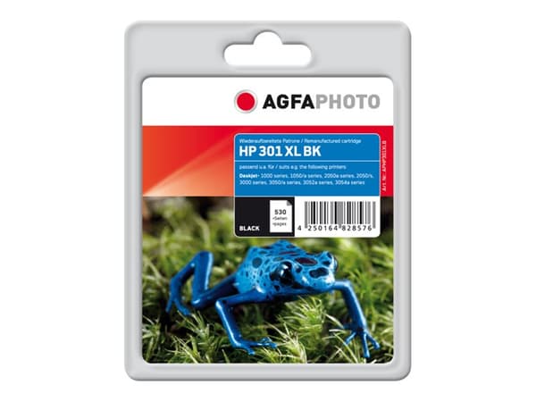 AgfaPhoto - 15 ml - svart - kompatibel - blekkpatron (alternativ for: HP 301XL BK, HP CH563EE) - for HP DeskJet 1000, 1010, 1050 AiO, 1050A AiO, 1510