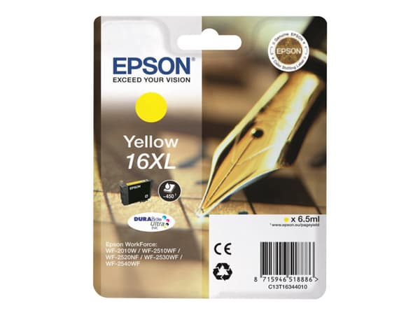 Epson 16XL - 6.5 ml - XL - gul - original - blekkpatron - for WorkForce WF-2010, 2510, 2520, 2530, 2540, 2630, 2650, 2660, 2750, 2760
