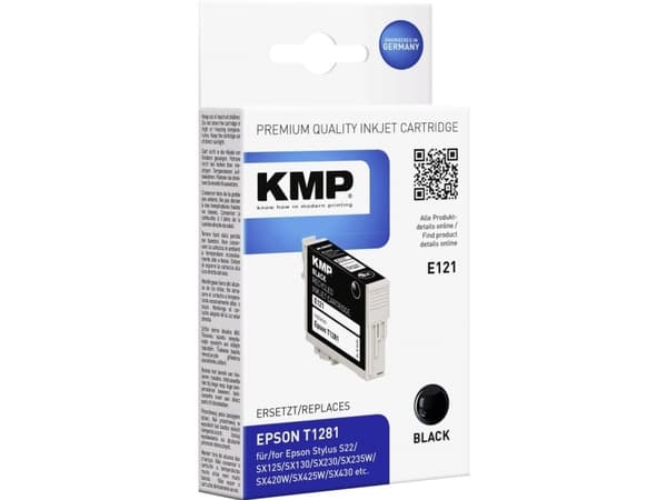 KMP E121, Väriainepohjainen muste, Epson Stylus Office BX 305 F, Office BX 305 FW, Office BX 305 FW Plus, S 22, SX 125, SX 130, SX..., 1 kpl, Mustesu