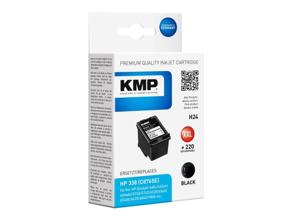 KMP H24 - 18 ml - XXL-størrelse - svart - kompatibel - blekkpatron (alternativ for: HP 338, HP C8765EE) - for HP Deskjet 460; Officejet 62XX; Photosm