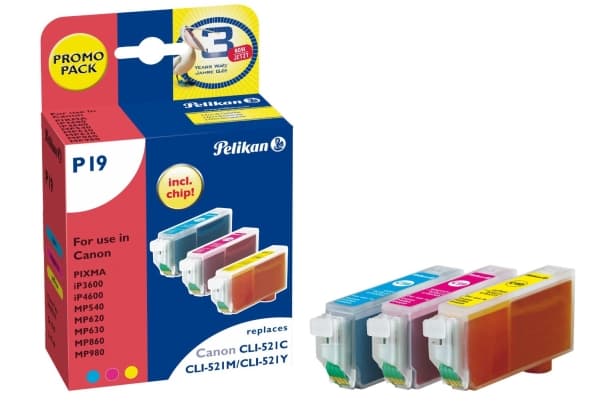 Pelikan Cartridge kompatibel med Canon P19 CLI521 Multipack