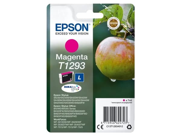 Epson Apple Singlepack Magenta T1293 DURABrite Ultra Ink, Väriainepohjainen muste, 1 kpl