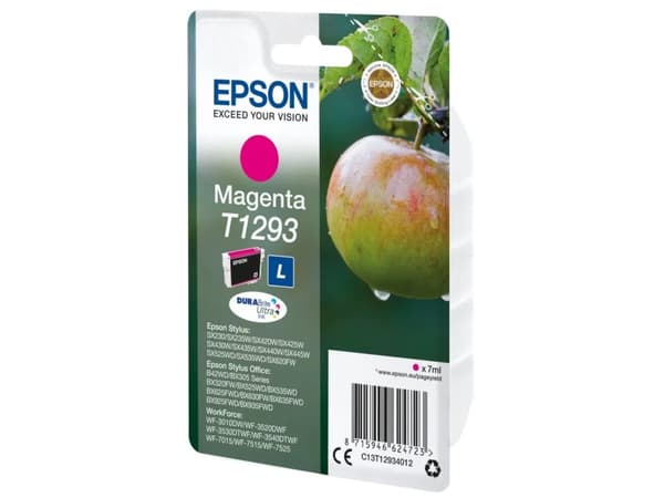 Epson Apple Singlepack Magenta T1293 DURABrite Ultra Ink, Väriainepohjainen muste, 1 kpl
