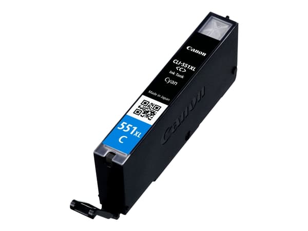 Canon CLI-551C XL - 11 ml - Høy ytelse - cyan - original - blister med sikkerhet - blekkbeholder - for PIXMA iP8750, iX6850, MG5550, MG5650, MG5655,