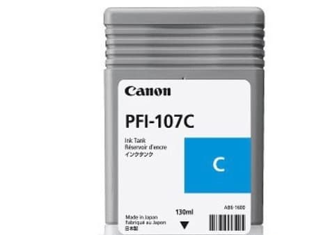 Canon PFI-107 C - 130 ml - cyan - original - blekktank - for imagePROGRAF iPF670, iPF680, iPF685, iPF770, iPF780, iPF785