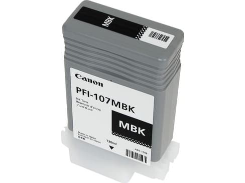 Canon PFI-107 MBK - 130 ml - matt svart - original - blekktank - for imagePROGRAF iPF670, iPF680, iPF685, iPF770, iPF780, iPF785
